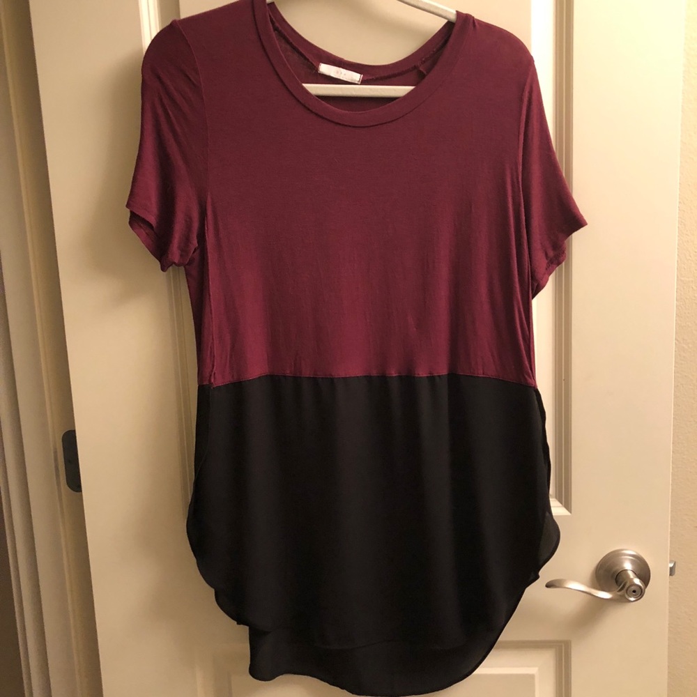 red and black top